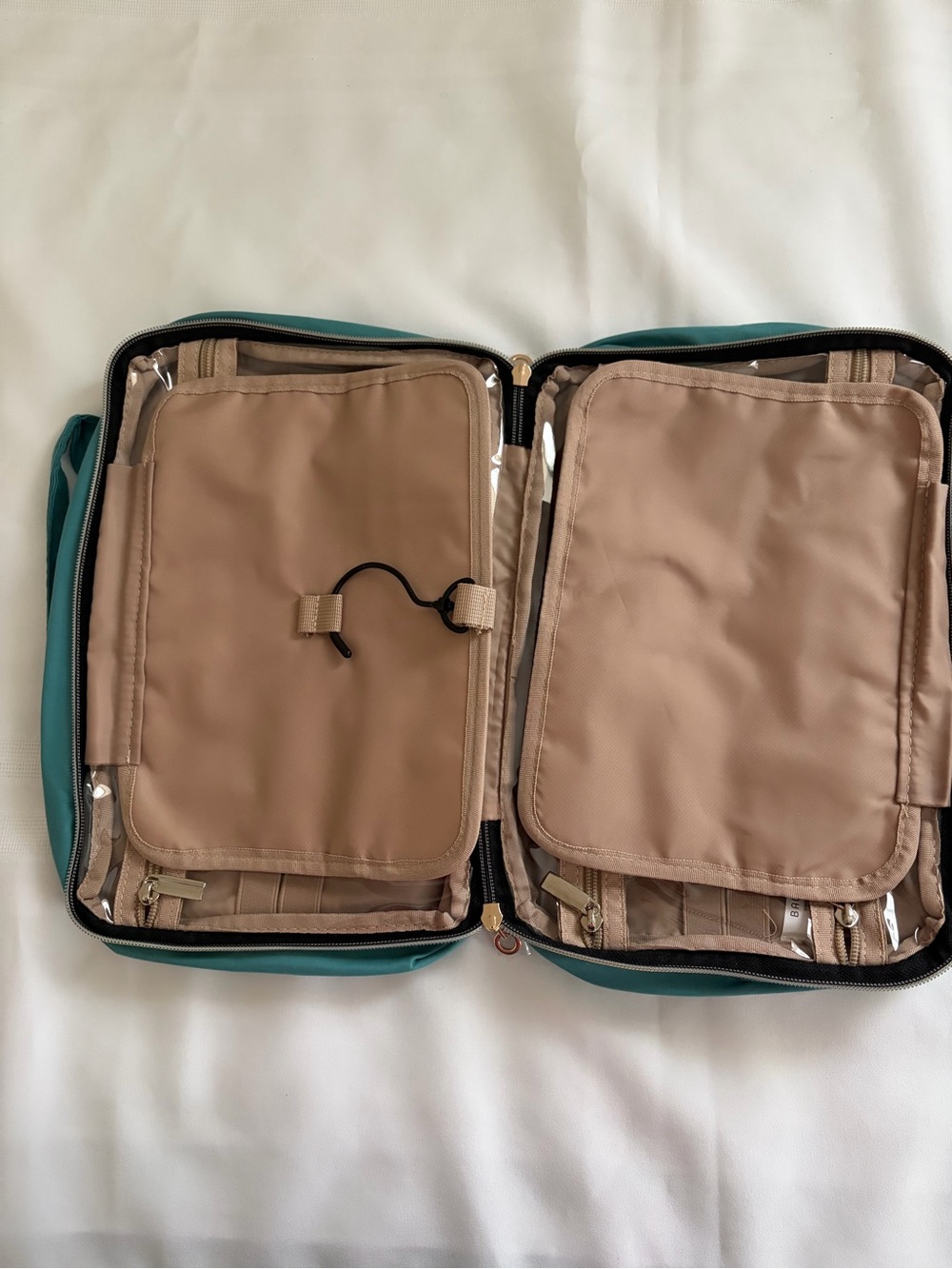 Quilted Teal Toiletries Bag by Bagsmart. - Picture 3 of 7